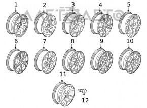 Wheel disk R16 Jeep Renegade 15-23 steel black