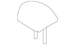 Second-row central headrest for Toyota Prius 50 19-22 black leather