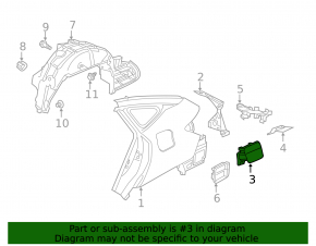 Fuel filler flap with housing Honda Clarity 18-20 usa complete