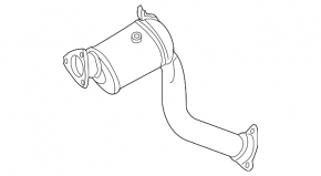 Catalytic converter front right Audi Q7 4L 10-15