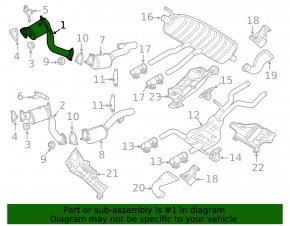 Catalytic converter front right Audi Q7 4L 10-15