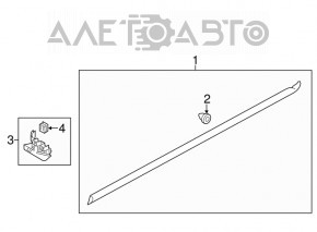 Mudguard threshold rear right VW Touareg 11-17