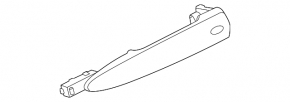 Door handle outer front left Nissan Maxima A36 16-23 chrome keyless
