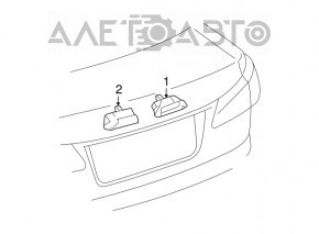 Trunk lid number plate light right Lexus ES350 07-12