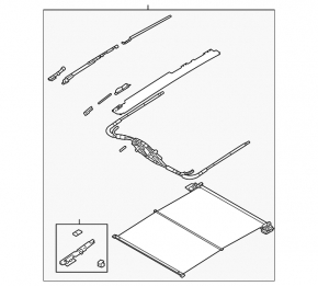 Sunroof mechanism frame Hyundai Sonata 20-23