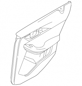 Door trim card rear right Infiniti QX30 17-19 plastic and leather beige, scratch