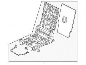 Rear right seat runner left Audi Q3 83A 19-25 without frame