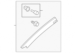 Front pillar trim upper left Honda Accord 13-17 black, scratches