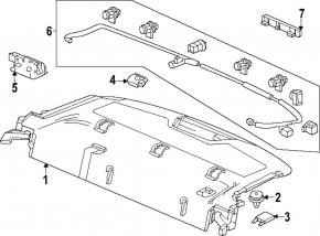 Rear shelf Honda Accord 23- black