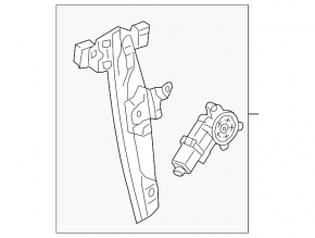 Window lift mechanism rear left GMC Terrain 18-