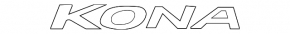 Emblem inscription KONA tailgate Hyundai Kona 18-23