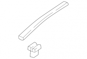 Front left longitudinal railing trim Hyundai Tucson 16-18 without panorama
