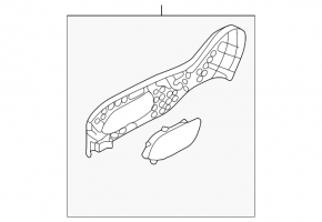 Hyundai Tucson 22-26 passenger seat control trim, black, electric, no controls, worn, dry-cleanable