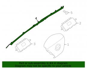 Right side curtain airbag for Nissan Murano z52 15-18