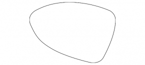 Left mirror element for Porsche Cayenne 19-26, heated, auto-dimming, memory, BSM, aspherical
