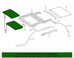 Mercedes W167 GLE 350 450 20-24 sunroof assembly, black curtain, bumpers, contact with water