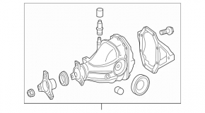 Rear differential gearbox Mercedes GLC 300 16-20 AWD