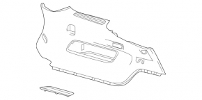 Mercedes X247 GLB 20-26 black upper right rear arch trim