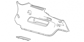 Mercedes X247 GLB 20-26 black upper right rear arch trim