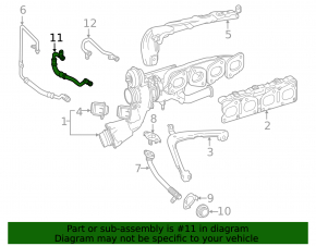 Turbocharger cooling pipe for Mercedes C-class W205 300 15-18 intake