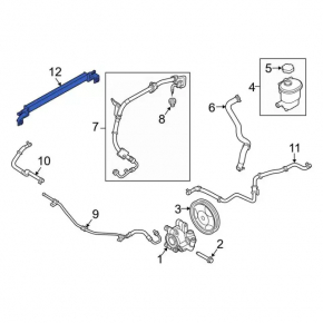 Power Steering Cooling Radiator Ford Flex 09-12