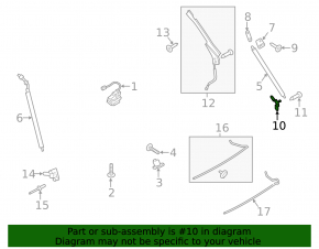 Right tailgate shock absorber bracket for Ford Escape MK3 17-19 rest