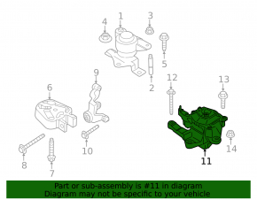 Engine mount left Ford Fusion mk5 13-20 2.0 hybrid, plug-in