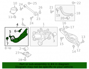Rear right longitudinal arm Mazda 6 18-21