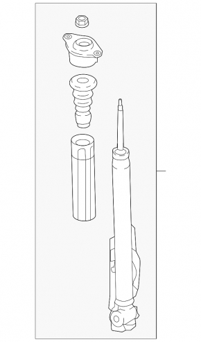 Rear shock absorber left Ford Ecosport 18-22 FWD with support