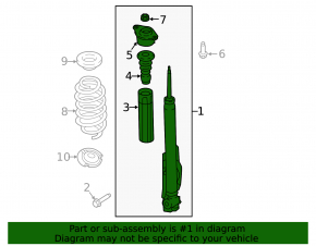 Rear shock absorber left Ford Ecosport 18-22 FWD with support