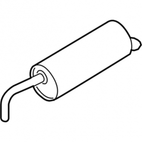 Muffler rear part with barrel Ford Ecosport 18-21 1.0T