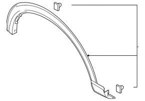 Front right wing arch trim Ford Explorer 20 - structure, scratches