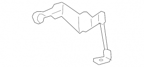 Front left body tilt sensor with tie rod for Porsche Cayenne 19-23