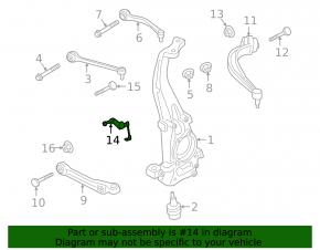 Front left body tilt sensor with tie rod for Porsche Cayenne 19-23