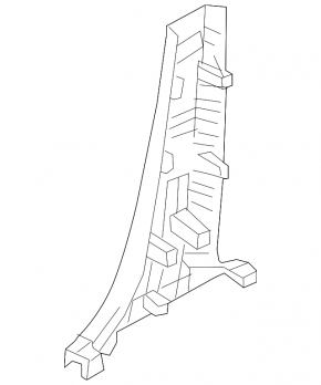 Center pillar trim lower right Mazda CX-9 16- black