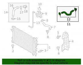 Upper cooling pipe Hyundai Elantra AD 17-20 2.0 on ICE