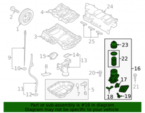 Oil filter housing Kia Sorento 19-20 3.3