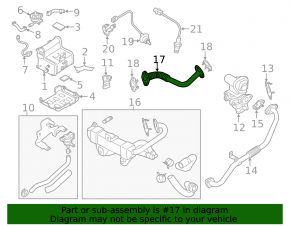 EGR valve tube Kia Niro 17-22 HEV, PHEV short
