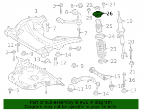 Front left shock absorber support BMW 5 F10 14-16