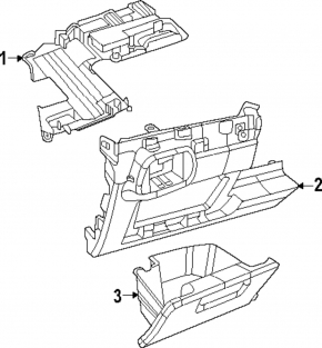 VW Atlas 24-25 black lower driver's footwell dash trim