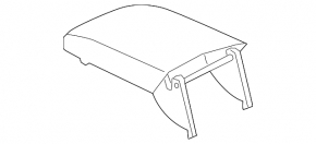 Armrest VW Atlas 21-23 brown leather, white stitching