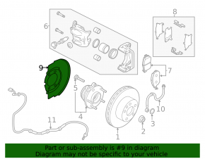 Brake Disc Cover Front Right Nissan Pathfinder 13-20