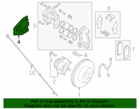 Brake Disc Cover Front Right Nissan Pathfinder 13-20