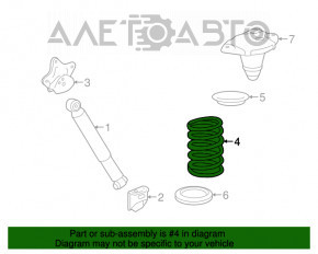 Spring rear left Lexus RX450h 16-22