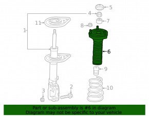 Rear left shock absorber support Lexus ES300h ES350 13-18