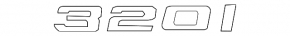Emblem inscription 320i trunk lid BMW 3 F30 13-18