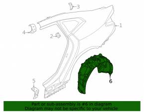 Rear right fender liner BMW i4 21-25 Body & components