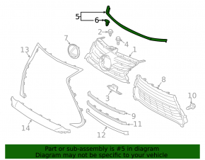 Hood seal Lexus IS 17-20