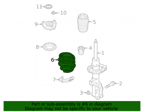 Front right spring for Hyundai Tucson 22-24 AWD 2.5