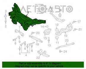 Subframe rear Nissan Rogue 14-20 awd
